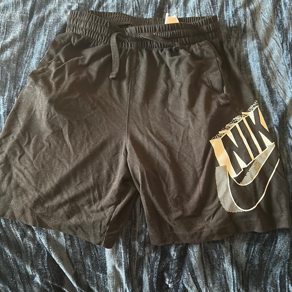 Nike Black Shorts with white logo